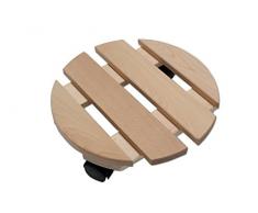 Unbekannt Pflanzenroller Holz MASSIV rund 30 cm bis 120 KG