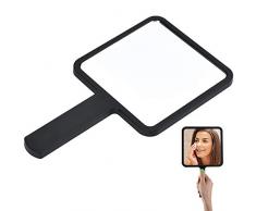 cococity Professioneller Handspiegel, Kosmetikspiegel mit Griff Kompaktspiegel Portable Frisierspiegel für Friseur, Make-up, Rasieren, Zähneputzen (9x16cm)