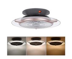 Deckenventilator mit Beleuchtung und Fernbedienung, Ventilator mit Licht 48W, Einstellbare Windgeschwindigkeit, Dimmbar Wohnzimmerlampe für Schlafzimmer,Wohnzimmer