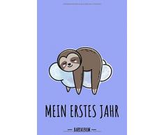 Mein erstes Jahr Babyalbum: Faultier Babybuch zum Eintragen für Junge. Babytagebuch mit Erinnerungen zum Ausfüllen für das erste gemeinsame Jahr auf ... werdende Eltern: Babyshower / Geburt / Taufe