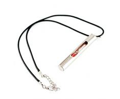 Lantelme 5924 15 Sekunden Pulsmesser Sanduhr mit rotem Sand und Leder Halsband