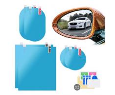 6pcs Auto Rückspiegel Folie, HD Wasserdicht Anti-Beschlag-Spiegel Schutzfolie für Geeignet für die Meisten Autos (200 * 175mm+ 95 * 135mm+100mm*100mm)