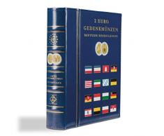 Leuchtturm 341013 Vista Münzalbum für 2 Euro Gedenkmünzen der Deutschen Bundesländer | 8 Vista-Münzblätter für je 2 Sätze und Schutzkassette | blau