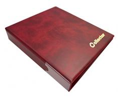 Collector Münz-Sammelalbum für 300 Verschiedene Münzen-Größen, von Großen bis Kleinen Münzen - mit Seiten und Roten Trennblättern + Index - Rot Münzalbum