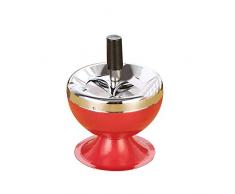 Kalaokei Home Office Kreatives Stilvolles Metall Winddicht Drehdeckel Aschenbecher Smoker Geschenk rot