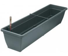 Blumenkasten AQUA TOSCANA aus Kunststoff incl. Bewässerung und Wasserstandanzeiger, Farbe:anthrazit 38;Länge:80cm