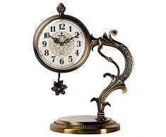 Sunjun Europäischen Stil Retro Metall Stille Uhr Pendel Uhr Schreibtisch Uhr Wohnzimmer Schlafzimmer kreative Kunst Tisch Schreibtisch