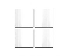 GROOMY 4 Stück 15x15 cm Spiegel Fliesen Wandaufkleber Platz Selbstklebende Raumkunst Praktische Decor