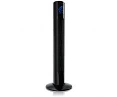 BRANDSON - Turmventilator mit Fernbedienung und Oszilation - Standventilator - Tower Fan - 96 cm - 45W - Ventilator mit 3 Geschwindigkeitsstufen - Timer - 60° oszillierend - Modell 2020 - Nachtschwarz
