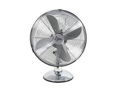 Tischventilator CoolBreeze 3000 - Leise 30 cm, 35 Watt | Tisch Ventilator 3 Stufen, Tragbar | Fan Kühlung Windmaschine Chrom | für Schreibtisch, Schlafzimmer, Büro, Wohnung, Balkon | von SUNTEC