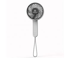 Handventilator Ventilator, Schreibtisch-Tischventilator Mit 3 Geschwindigkeiten, USB-Mini-Nachladbare Lüfter Für Büro Outdoor Sport Heim Reisen Camping,Weiß,21 * 11 * 7CM