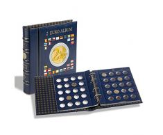 Leuchtturm 341017 Vista Münzalbum für 80 Einzelne 2 Euro Münzen | Inklusive 4 Vista Münzblätter für 80 Sammler-Münzen und Schutzkassette | blau