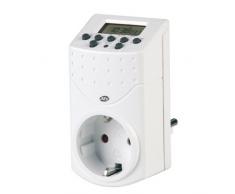 REV ZEITSCHALTUHR digital ǀ Tageszeitschaltuhr mit Countdown- und Zufallsfunktion ǀ Schalt-Uhr mit integrierter Kindersicherung ǀ 20 Schalt-Zeiten pro Tag und 140 Schaltzeiten pro Woche ǀ für den Innenbereich ǀ Farbe: weiß