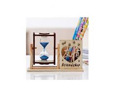 SHENGSHIHUIZHONG Sanduhr-Ornamente, dekorative Tischsanduhr aus hochwertigem Holz und Glas, erhältlich als/Wohnkultur/Geschenk (Vier Stile zur Auswahl) (Color : D)