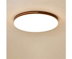 Deckenventilator Mit Beleuchtung LED-Licht Holz Runde Dimmbare Eiche Schlafzimmer Vintage Retro Kinderzimmer Schlafzimmer Office Restaurant 2160 Lumens, Warmlight, 48cm (Color : Whitelight)