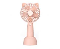 Deloito Wiederaufladbar Student Süsser Fan Licht Wind Handventilator Spray Kühlung Air Desktop Mini Lüfter Tragbarer Silent Kleiner Ventilator USB-Aufladung (Rosa-04)
