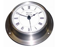 HANSEATIC Schiffsuhr Quarz (Batterie) 110 mm Edelstahl matt geschliffen