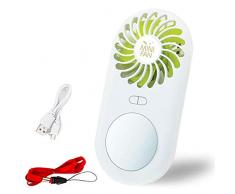 Schreibtischventilator,tragbarer Ventilator mit Schminkspiegel,wiederaufladbarer elektrischer Mini-Privatventilator mit USB-Schnittstelle,LED-Leuchten für Mädchen,Frauen,Büro/Zuhause/Reisen