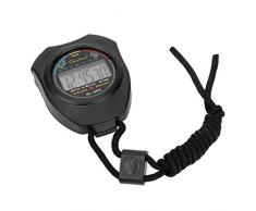 Digitales LCD-Multifunktions-Stoppuhr mit Band und Handstoppuhr, professioneller Sport-Timer, Timer, Chronograph