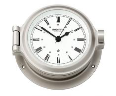 Wempe Yachtuhr Bullaugen Nautik Nickel Ø 120mm - Römische Ziffern