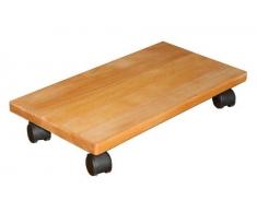 Rollbrett für Computer, CPU-Wagen aus Echtholz Buche geölt, Blumenroller, Pflanzenroller, echtes Holz
