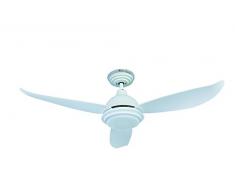 Energiespar Deckenventilator Raja weiß mit dimmbarer LED Beleuchtung, 122cm, inklusive Fernbedienung