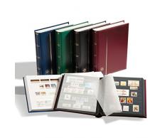 Leuchtturm Briefmarken-Sammel-Album, Einsteckbuch Comfort, DIN A4, 32 weiße Seiten, wattierter Einband, grün