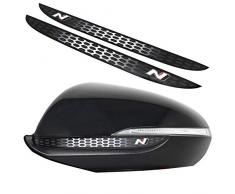 Spiegelstreifen Spiegel Aufkleber Folie Streifen Dekor Außenspiegel Rückspiegel Autoaufkleber Digitaldruck Waben (Weiß (D100))