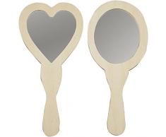 Handspiegel, Größe 23-24 cm, Sperrholz, 2sort.