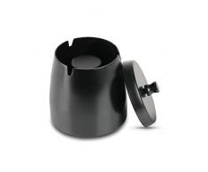 EKKONG Aschenbecher mit Deckel, Großer Edelstahl Aschenbecher Windgeschützt, Tischaschenbecher mit rutschfeste Basis für Draußen und Innen, Moderne Aschenbecher für Home Office Dekoration (Groß)