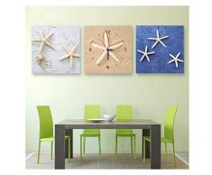 HJW Praktische Wandpendeluhr Massivholz-Micro-Frame-Audio-Visuellen Wanduhr, Nicht Ticking Schlafzimmer Wohnzimmer Küche Büro Glas Pendeluhr Taschenuhr 80 cm * 80 cm Wanduhr,9,31.5Inx31.5In