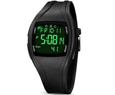 READ Digital Sport Armbanduhr Schrittzähler, 3D Pedometer Outdoor Digital Sportuhr Uhren Wasserdichter Countdown/stoppuhr/Alarm mit LED Hintergrundbeleuchtung