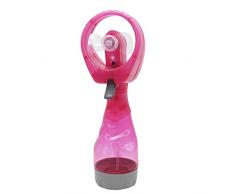 Sprühventilator,Tragbarer Hand Wasser Nebel Ventilator,Hand-Ventilator mit Wassersprüher,Mini Hand Held Wasser Spray Lüfter,für Sport Travel Beach,280 ml-Wassertank, Batteriebetrieb (Pink)