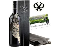 Italien Wein Geschenk Luva Bella Rotwein Geschenkset Toskana Weinrebe in Silber Luxus Wein für Experten Alternative zu Chianti oder Barolo Brunello