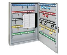 Schlüsselkasten / Schlüsselschrank 550 x 380 x 80 mm, 100 Haken, lichtgrau