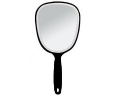 Handspiegel mit ovaler Form Kosmetex Kosmetik-Spiegel, normal 1-fach, Schwarz