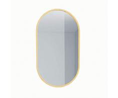 Taschen- und Armbanduhr Badezimmerspiegel, Nordic Metal Oval Wandspiegel, Hotel Lobby Bad Kosmetikspiegel Kleidung Dekoration Ladenbau Spiegel (Farbe: Gold, Größe: 60X90cm)