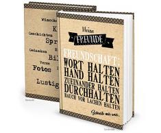 Logbuch-Verlag XXL Notizbuch Freundebuch DIN A4 Blanko-Buch Familie Freundschaft Freunde Geschenk Buch leere Seiten