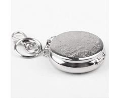 Ogquaton Edelstahl tragbare Reise-Aschenbecher mit Schlüsselbund, Silber bequem und praktisch