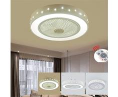 ZLQ Deckenventilator Mit Beleuchtung, Moderne Dimmbar LED Ventilator Deckenleuchte Mit Fernbedienung Einstellbare Windgeschwindigkeit Deckenlampe Für Kinder Schlafzimmer Esszimmer