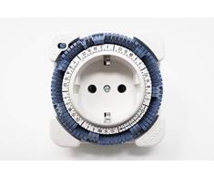 Theben 0270930 theben-timer 27 mit Wochenprogramm - analoge Zeitschaltuhr für den Innenbereich, Steckdosen-Schaltuhr, Zeitprogrammstecker