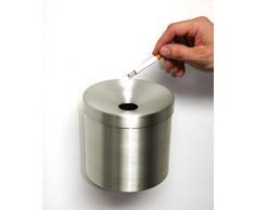 Wandaschenbecher Ø 145mm x H: 150 mm, Volumen: 1ltr. Edelstahl, Marke: Szagato, Made in Germany (Ascher, Wand-Aschenbecher klappbar, Kipp-Ascher)