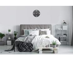 TFA Dostmann Contour Design Funk-Wanduhr, Funkuhr, groß, anthrazit, 60.3536.10