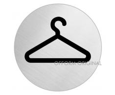 OFFORM Edelstahlpiktogramm Türschild "Garderobe" Ø 75 mm Nr. 8500