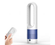 Tower Fan Blattloser Turmventilator 60 cm, Oszillierender Blattloser Lüfter Mit Fernbedienung, 8 Geschwindigkeiten 3 Modi & 8h Timer, Stehender Luftkühlerlüfter Für Schlafzimmer Living Home.