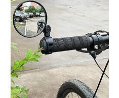 Fahrradspiegel, Fahrrad Radfahren Rückspiegel Einstellbare Drehbare Lenkstange Montiert Kunststoff Konvexen Spiegel 360 Grad drehen Spiegel für Bike Fahrrad