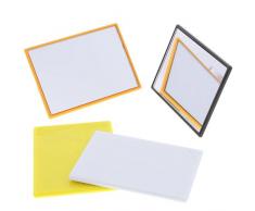 Eckiger kleiner Taschen-Spiegel - Handspiegel, Kosmetex Spiegel mit Kunststoff Korpus, verschiedene Farben, Schwarz