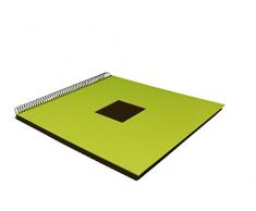 Goldbuch Spiralalbum mit Bildausschnitt, Bella Vista, 35x30 cm, 40 schwarze Seiten, Leinen, Grün, 25 976