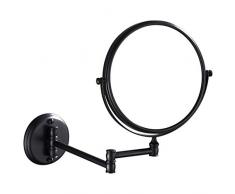 GOHHK Beleuchteter Kosmetikspiegel Wandmontierter Kosmetikspiegel im europäischen Stil, antiker 8-Zoll-Spiegel, 3-fache Vergrößerung, ausziehbar für das Badezimmer