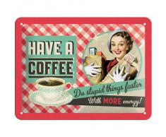 Nostalgic-Art 26105 Say it 50's Have A Coffee, Blechschild, 15 x 20 cm